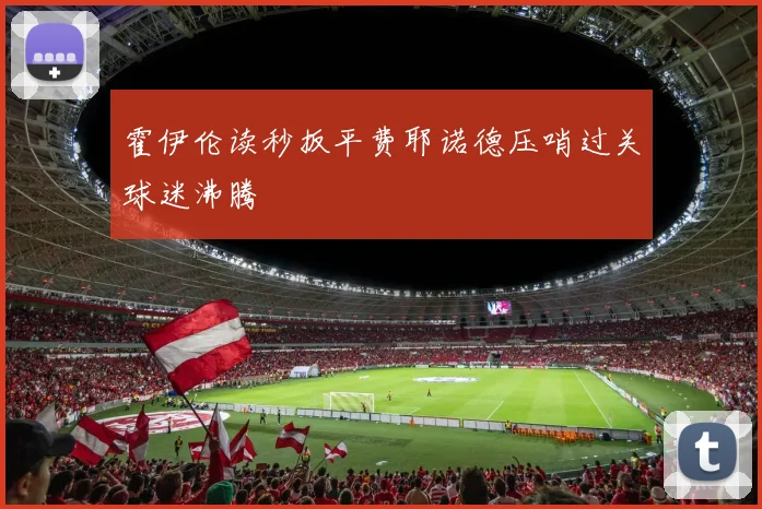 霍伊伦读秒扳平费耶诺德压哨过关球迷沸腾
